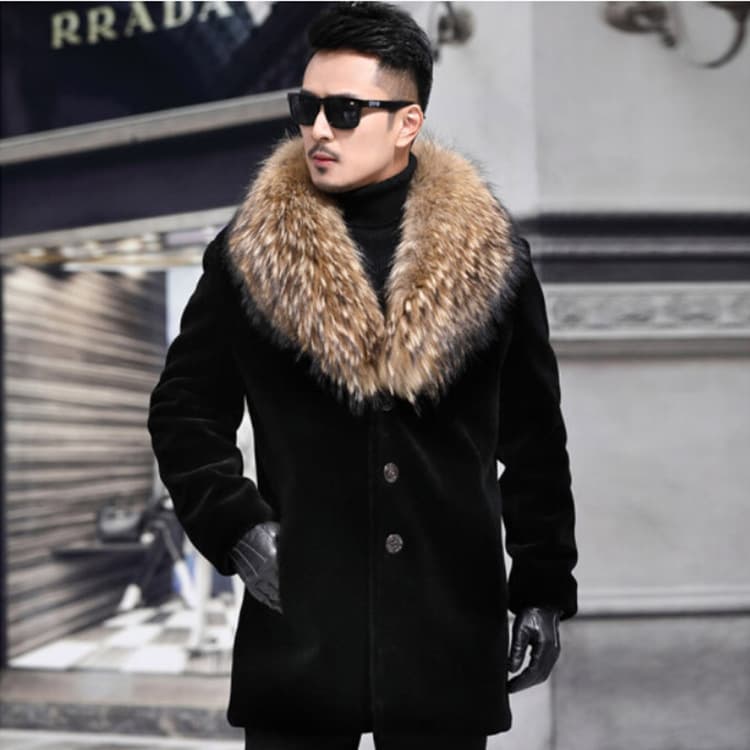Haining fur water mink hair men 4