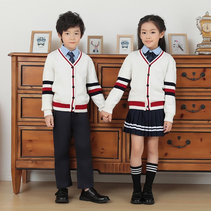 Children's uniform, cotton summer set, knitted jacket, flower boy costume, cardigan, sweater, children's clothing 2