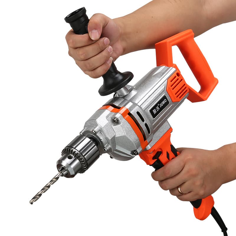 Airplane, flashlight, electric drill, mixing stick, gun, blender 5