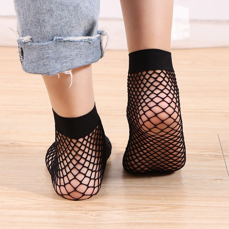 Sexy socks, thin fishing net, tights, European style, mid-length 4