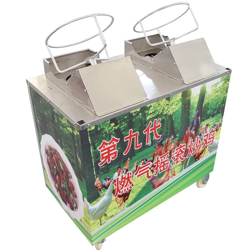New rock fried chicken furnace dried chicken equipment Automatically commercial popcorn dried chicken locomotive automatic cooking pot 2