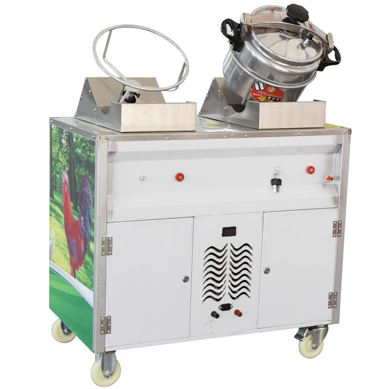 New rock fried chicken furnace dried chicken equipment Automatically commercial popcorn dried chicken locomotive automatic cooking pot 3