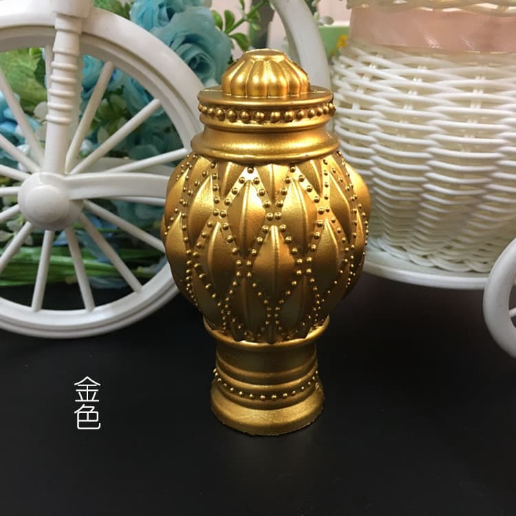 Pineapple head curtain rod decorative head Roman rod head blocked blocked mouth sealing rod head curtain accessories accessories auxiliary materials blowing the head 3