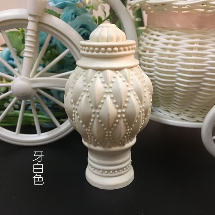 Pineapple head curtain rod decorative head Roman rod head blocked blocked mouth sealing rod head curtain accessories accessories auxiliary materials blowing the head 4