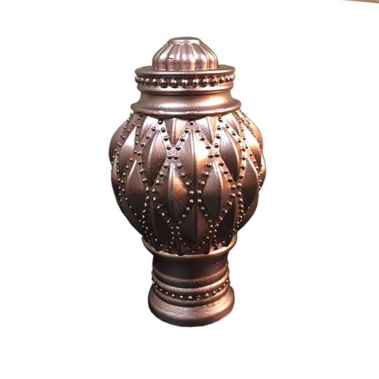 Pineapple head curtain rod decorative head Roman rod head blocked blocked mouth sealing rod head curtain accessories accessories auxiliary materials blowing the head 5