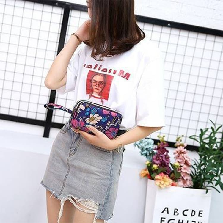 Small clutch bag, capacious long wallet with zipper, Korean style 4