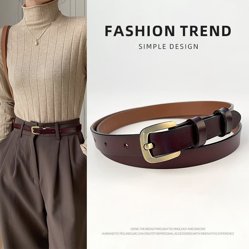 Retro Universal Genuine Leather Belt with Buckle 2