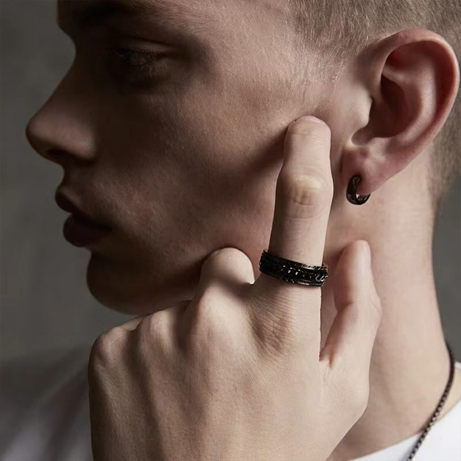 (Cross-border trading), men's accessory, multicoloured ring stainless steel 4