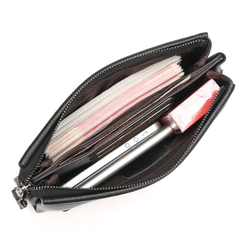 Hand loop bag, casual small clutch bag, capacious wallet, genuine leather 3