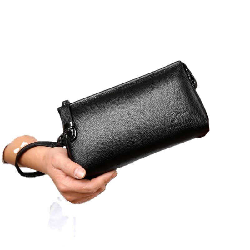 Hand loop bag, casual small clutch bag, capacious wallet, genuine leather 5