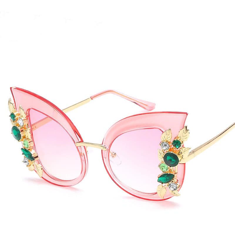 Fashionable classic retro sunglasses, diamond glasses, city style, cat's eye 4