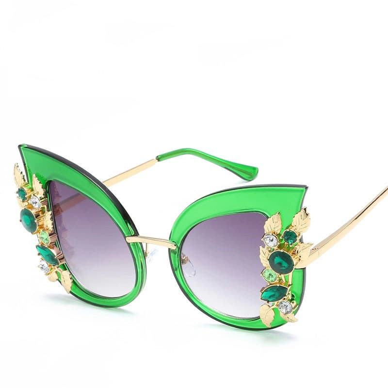 Fashionable classic retro sunglasses, diamond glasses, city style, cat's eye 5