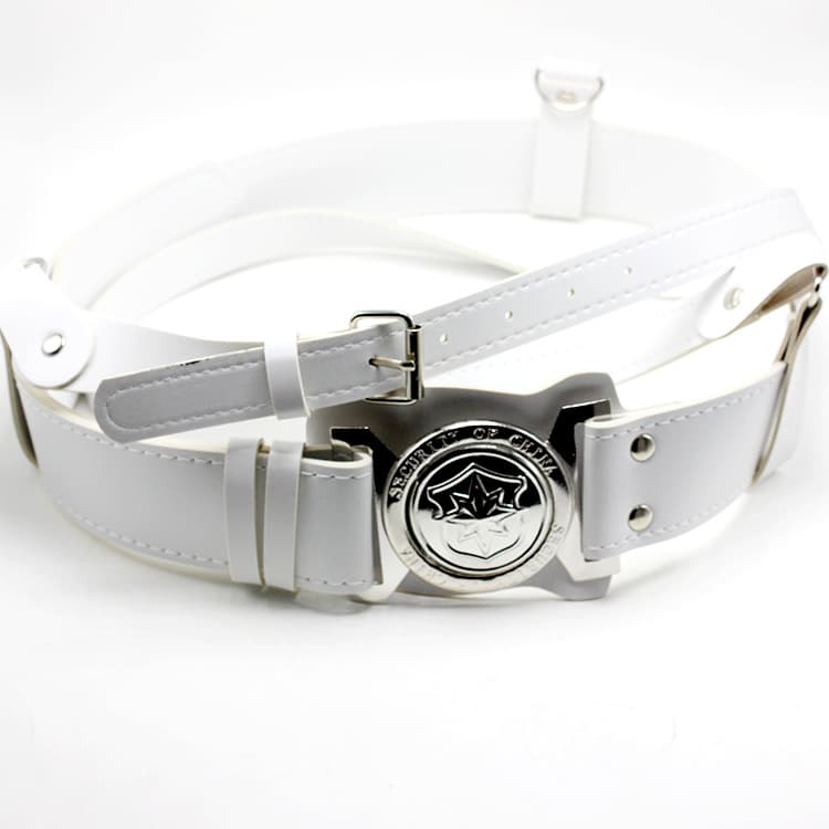 White black belt, bag strap 2