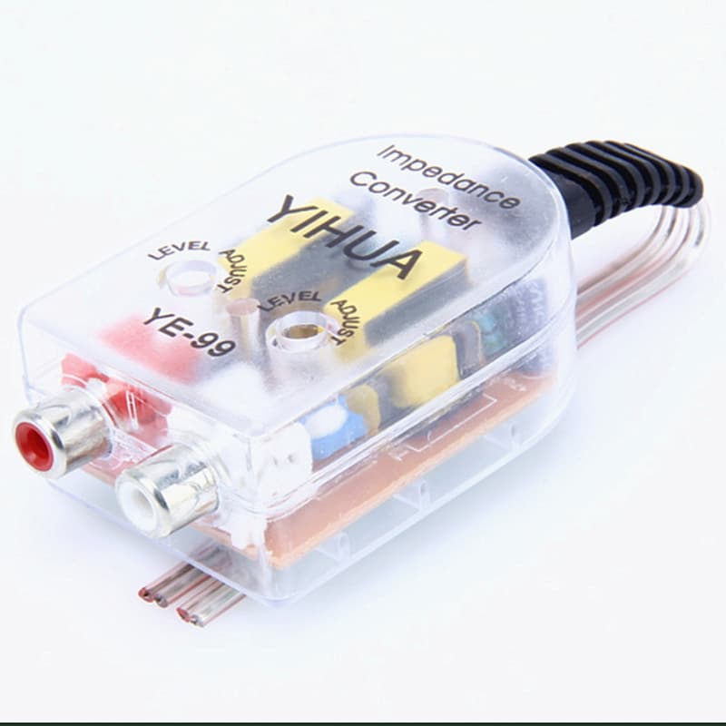 Factory wholesale car horn voltage voltage transparent high rotor low audio converter audio output connector 2