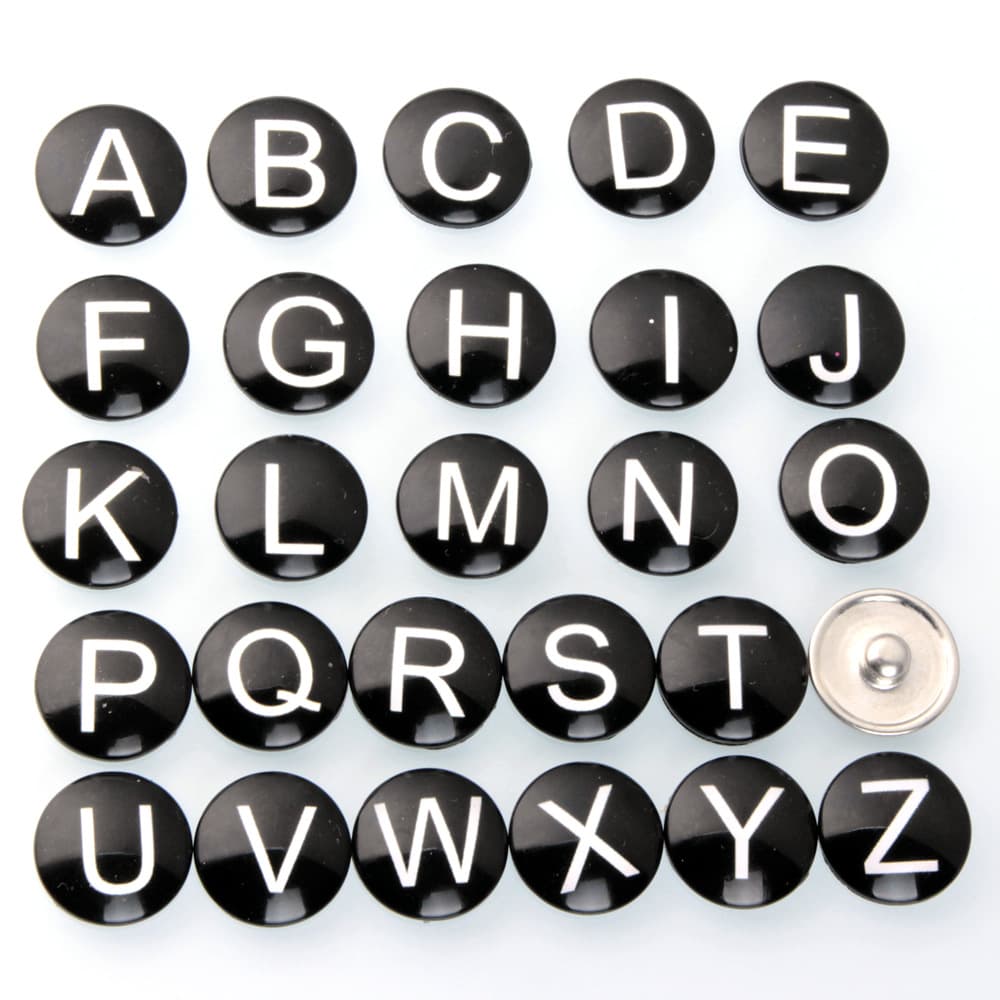 [18mm noosa扣子玻璃 snap button jewelry欧美热销DIY 26字母 03] 1