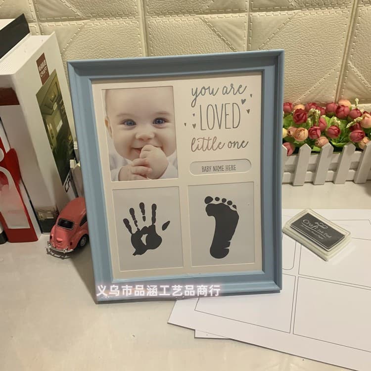 Children's grabber for new born, hands and feet prints, ink pad, souvenir, photo frame, Birthday gift 1