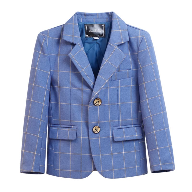 Children's solid color demi-season classic suit jacket for boys, dress, British style, for teenagers 5