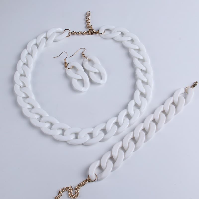 Acrylic necklace, sweater, chain, creative set, accessory, European style 4