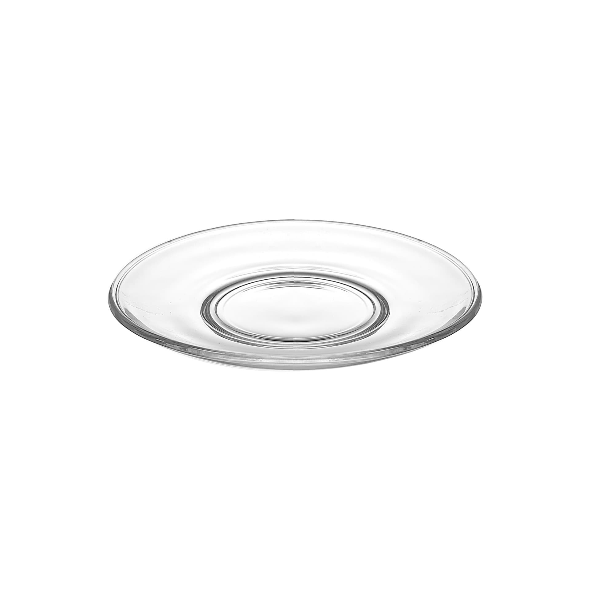 Factory wholesale, transparent thickened glass dish refined white ingredients round snack disc 5