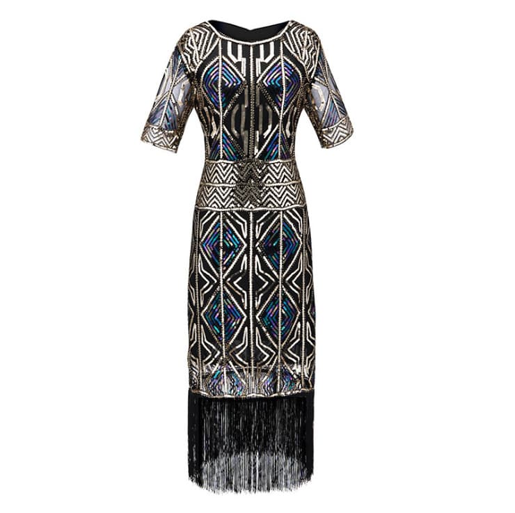 Beaded bracelet handmade with tassels, retro dress sleevless, 2019, Amazon, with sequins 4