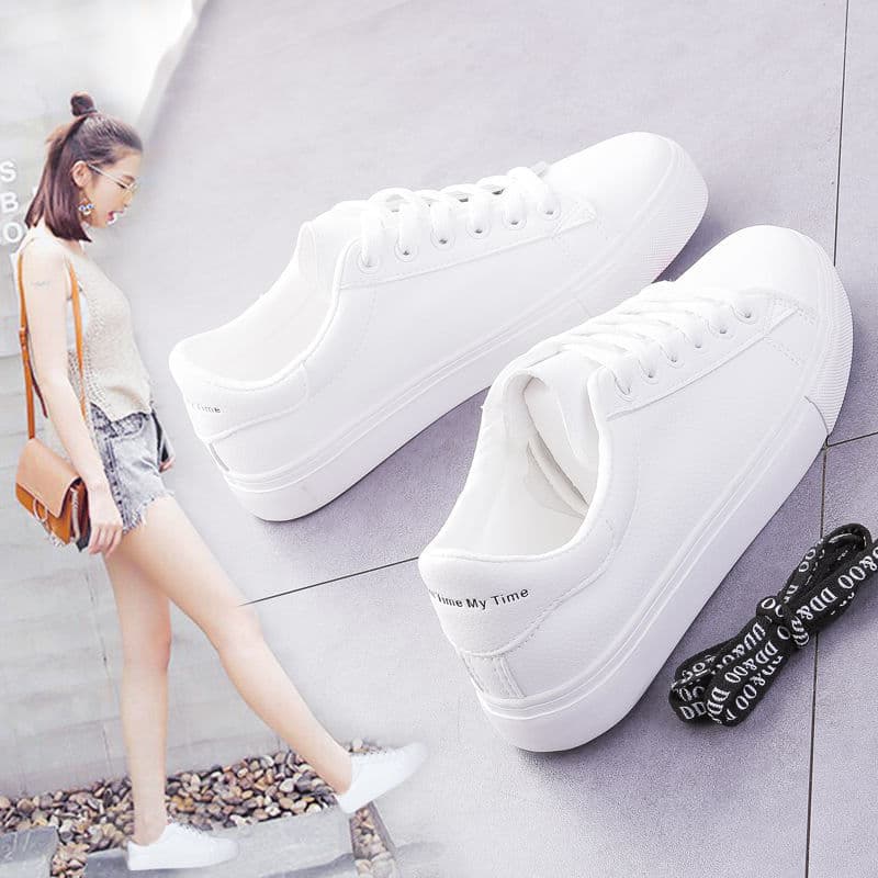 Mesh white sneakers, white shoes for students, Collection Year 2023, internet celebrity, Korean style 2