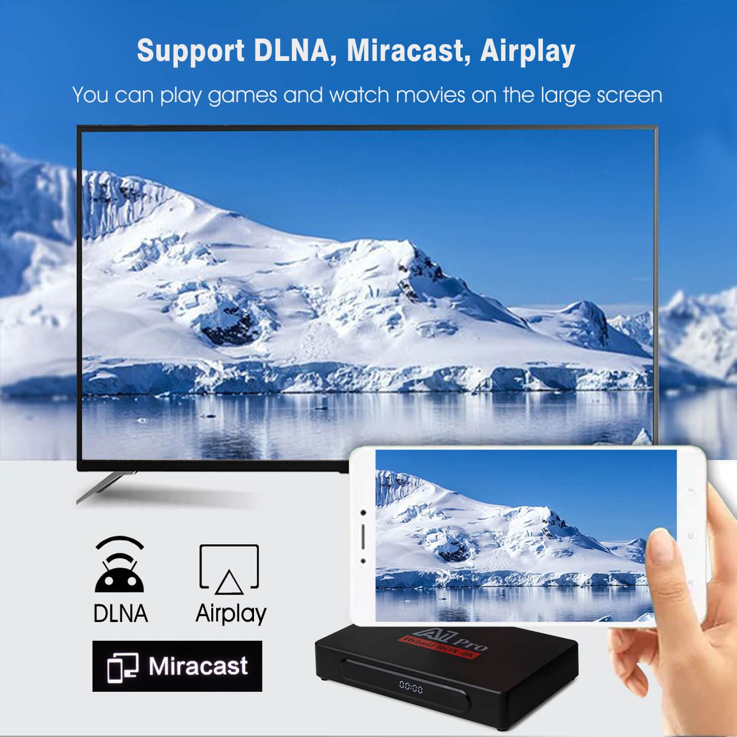 OTT/DVB-S2/T2C/ISDB TV Box Set Top Box 9.0 3