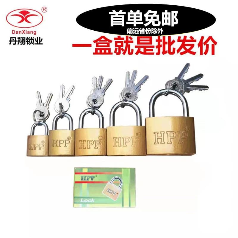 Pujiang anti-theft single-opening padlock, one-key openable, multi-lock, small lock, through-open lock, lock core lock, household door lock 1