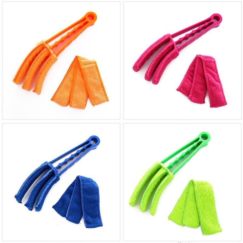 Disassembly shutter brushing car interior outlet gap cleaning brush dust removal cleaning tool vehicle air conditioner brush 5