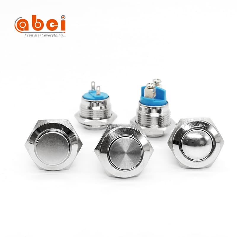 16mm metal button switch waterproof self -reset two -legged screw feet/welding footbell boot switch 2