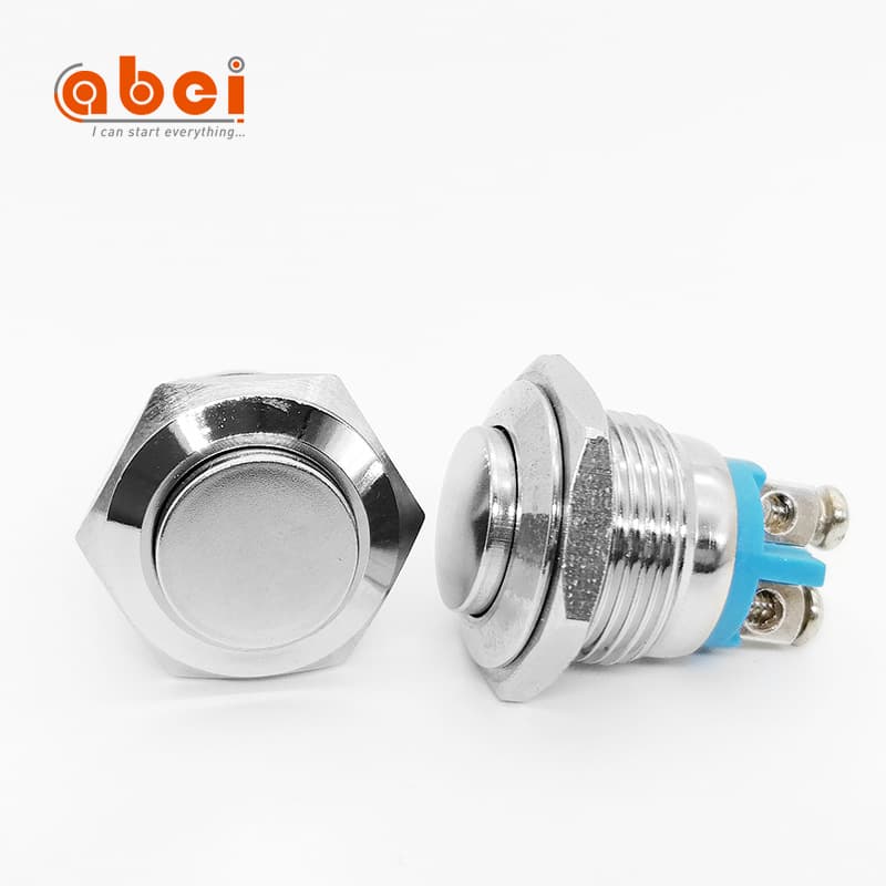 16mm metal button switch waterproof self -reset two -legged screw feet/welding footbell boot switch 1