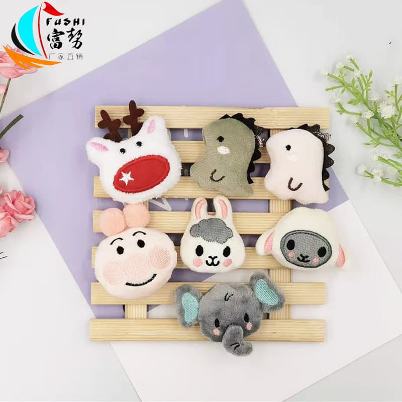 Cartoon plush cute brooch, dinosaur, accessory, children's doll, DIY 1