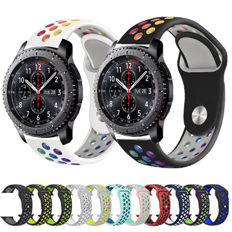Huawei, samsung, two-color silicone watch strap, 20mm, 22mm 1