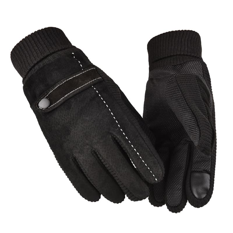 Demi-season fleece keep warm windproof gloves, increased thickness 4