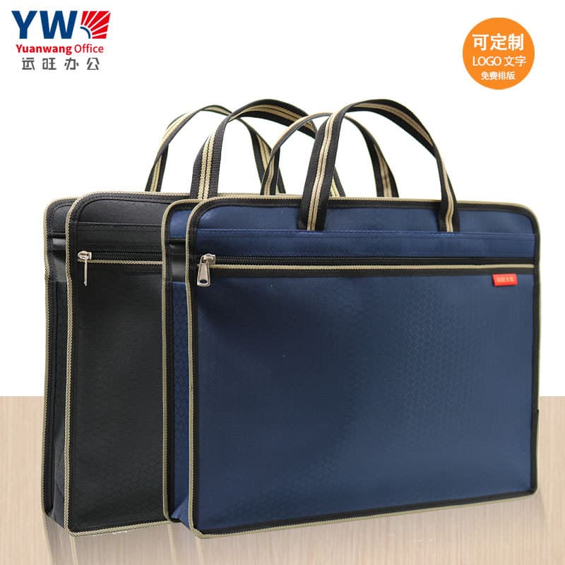Handheld purse for folders, storage bag with zipper, oxford cloth 2
