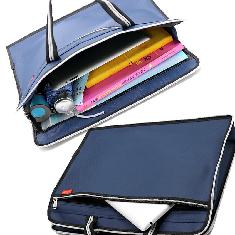 Handheld purse for folders, storage bag with zipper, oxford cloth 3