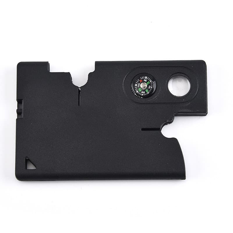 Manufacturer wholesale outdoor multi-functional portable integrated self-defense tool card compass card knife 4