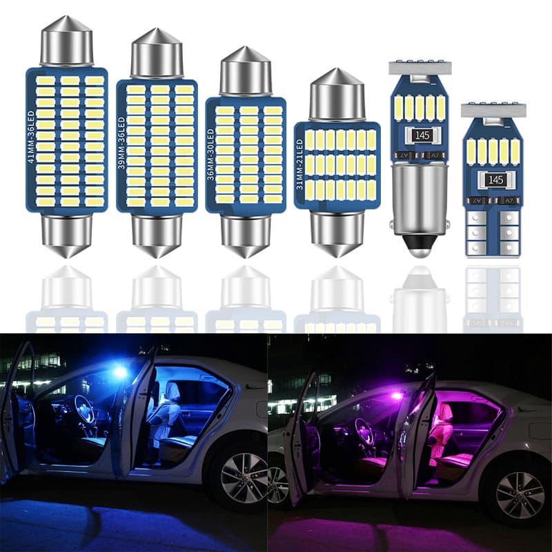 Car reading light LED car inner light indoor lamp Truncar reserve light car lighting double light T10 T10 light car roof 2