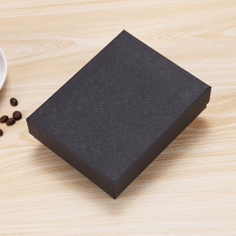 Rectangular wallet, black necklace, box, keychain, custom-made, Birthday gift 3