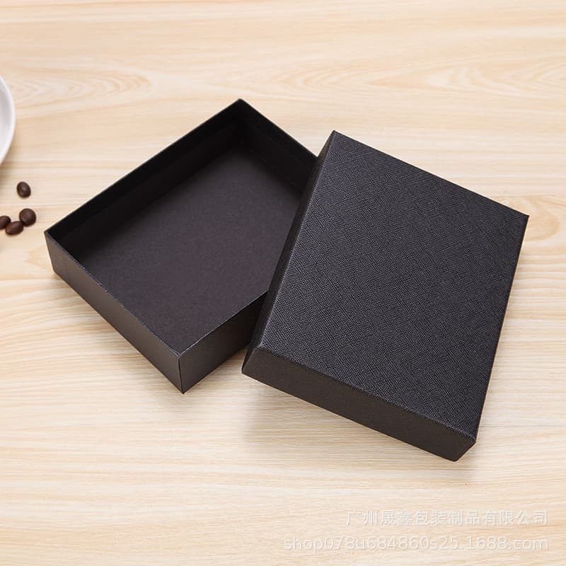 Rectangular wallet, black necklace, box, keychain, custom-made, Birthday gift 1