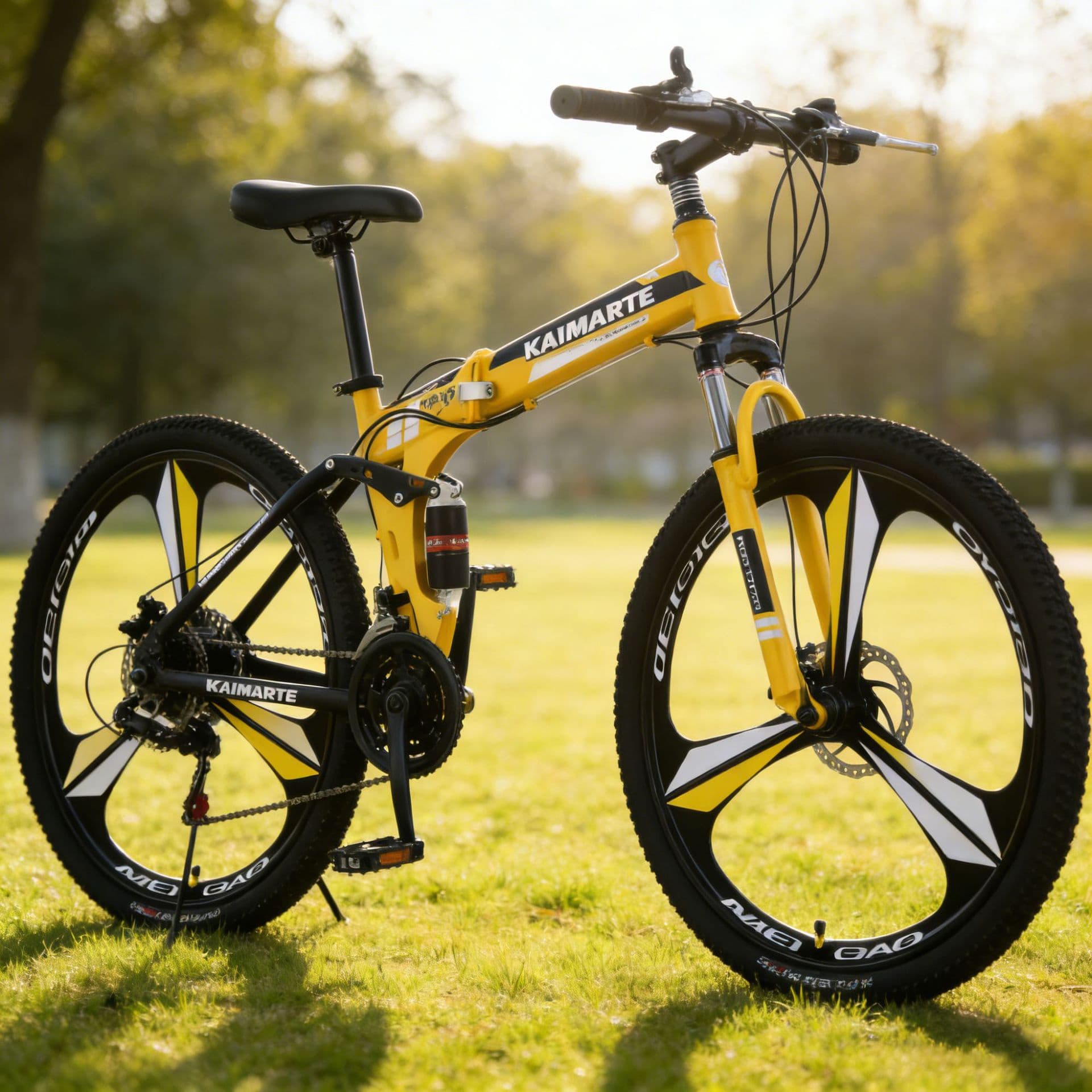 Folding mountain bike with brake system for adults for cycling for students, for teenagers 2