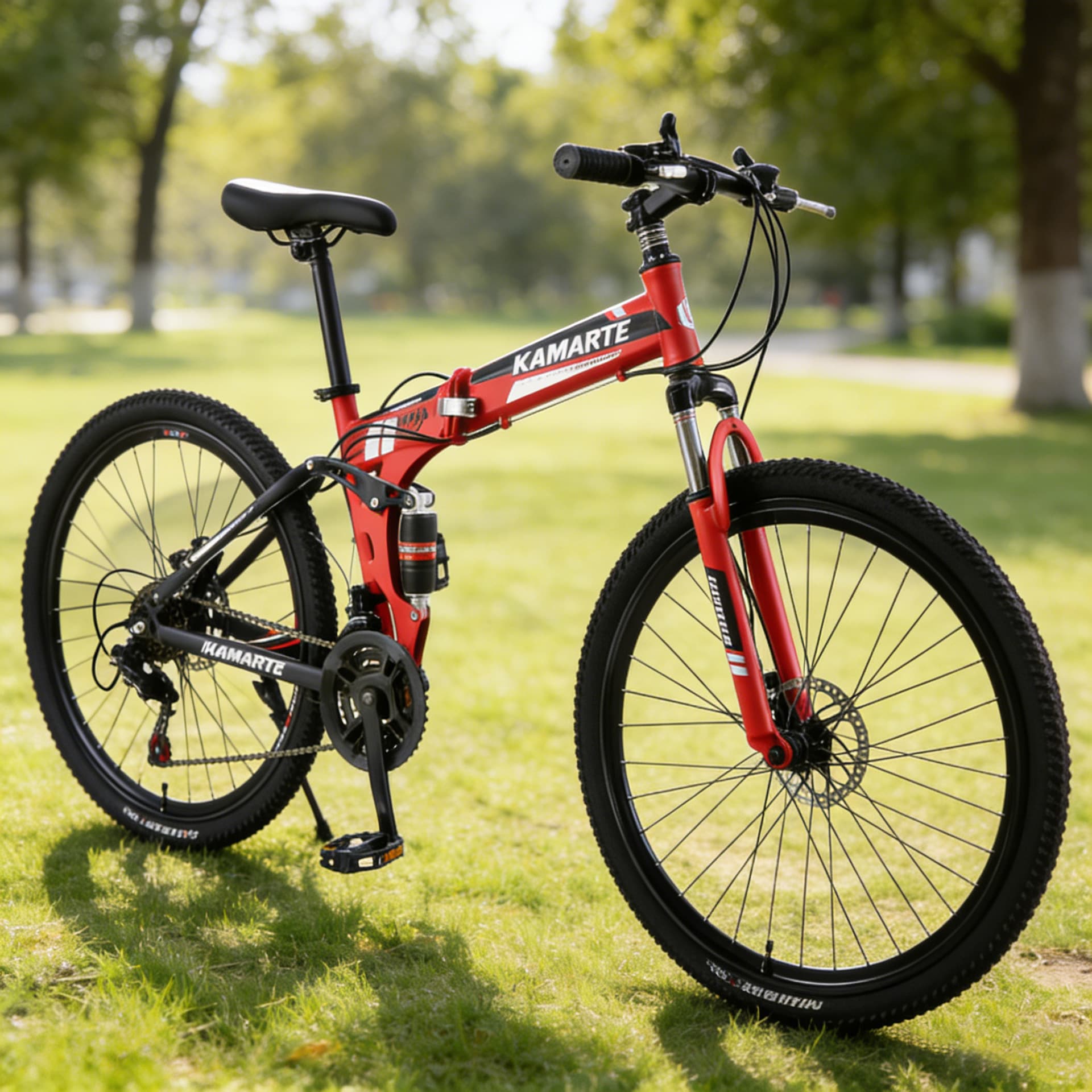 Folding mountain bike with brake system for adults for cycling for students, for teenagers 3