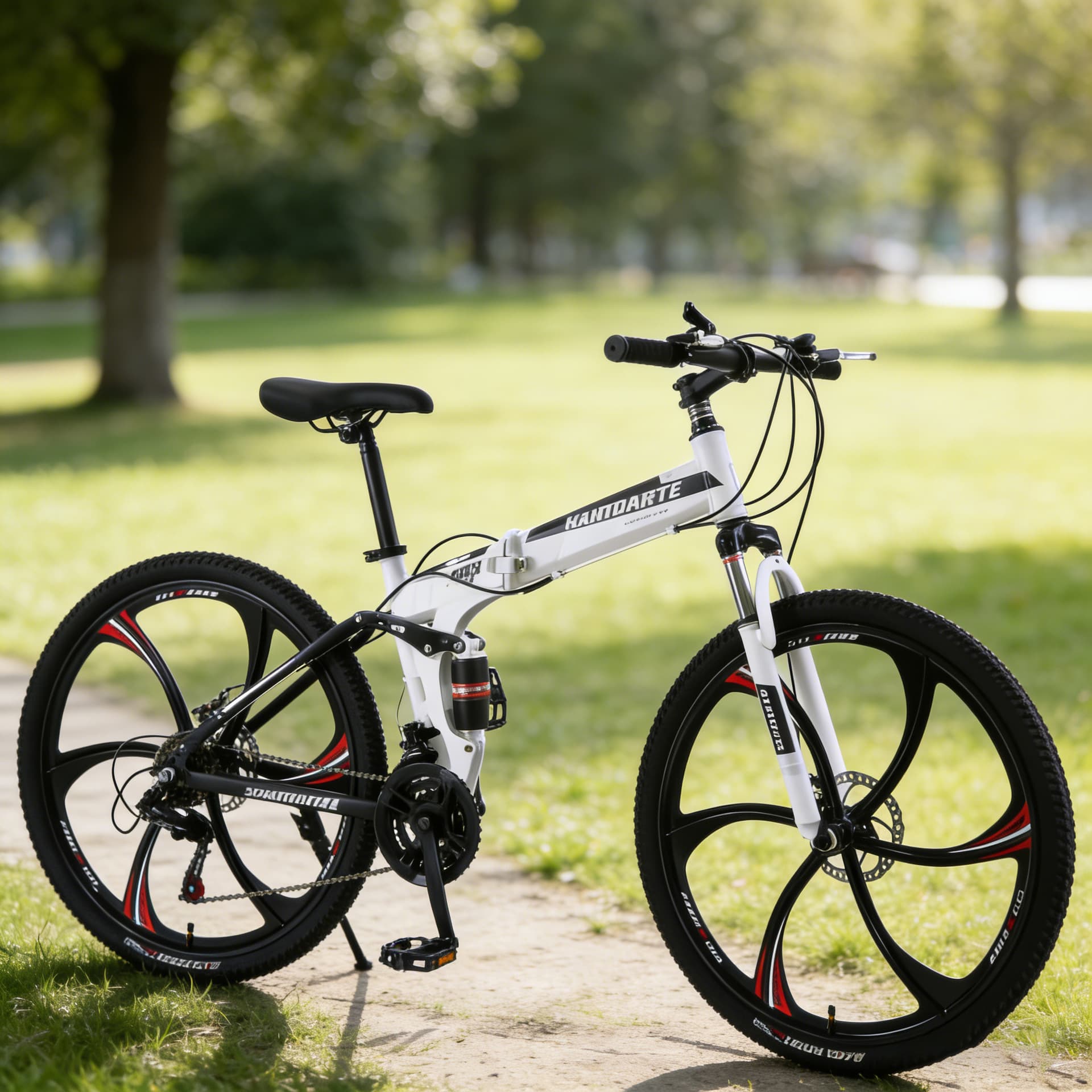 Folding mountain bike with brake system for adults for cycling for students, for teenagers 4