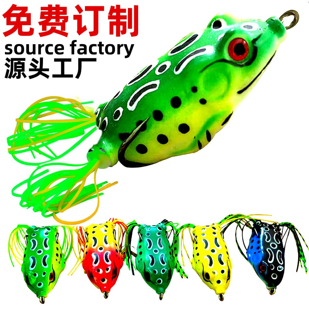 Wholesale Thunder Frog Aya Bait Set fake bait soft bait Simulation frog fish bait blood slot double hook modified Thunder frog poison toad