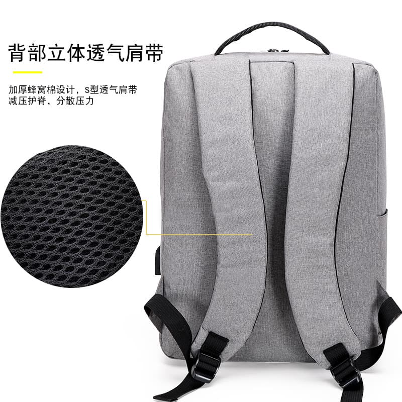 Wear-resistant backpack for men and women charging, laptop for traveling, 15.6 inch, business version, logo printing service 4