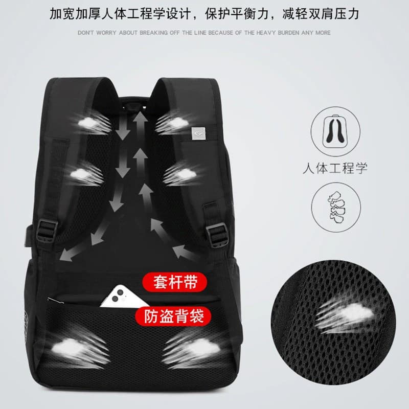 Travel backpack, capacious travel bag, men's school bag, laptop, business version 2