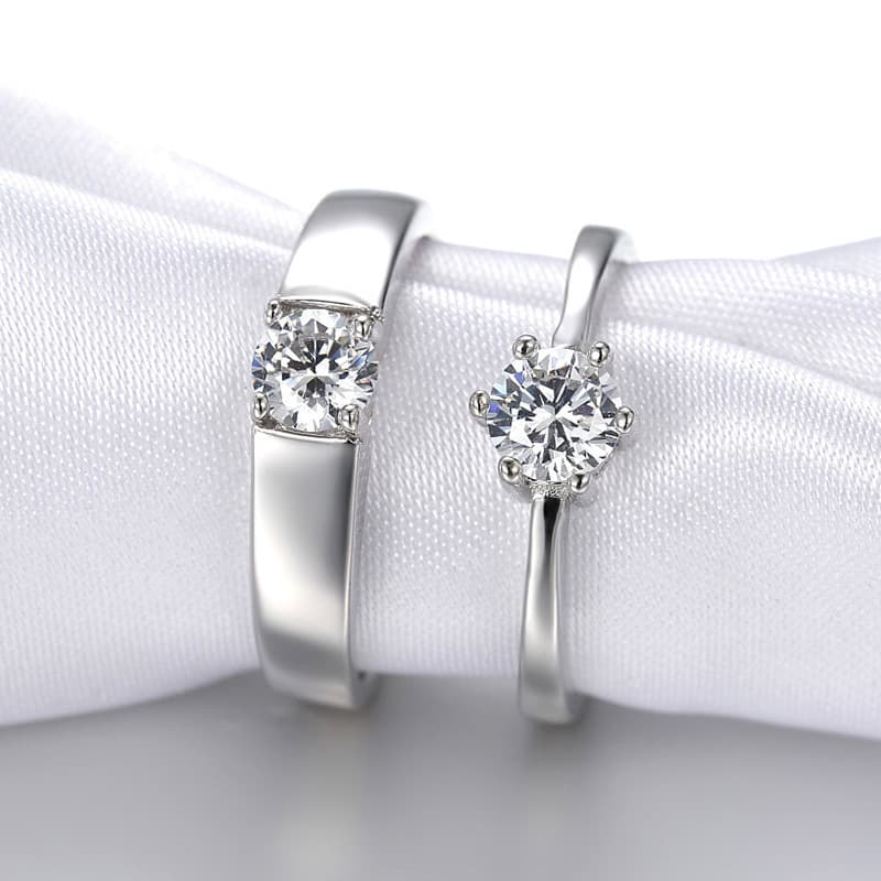 Fashionable elegant ring for men and women, jewelry with zircon, Korean style, simple and elegant design, for beloved 2