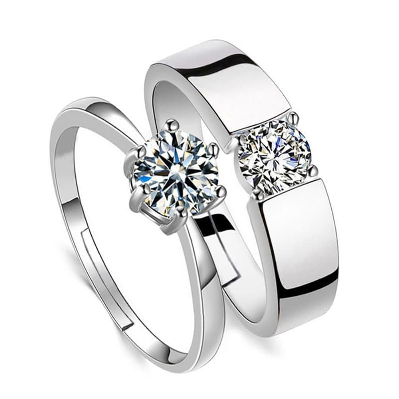 Fashionable elegant ring for men and women, jewelry with zircon, Korean style, simple and elegant design, for beloved 5