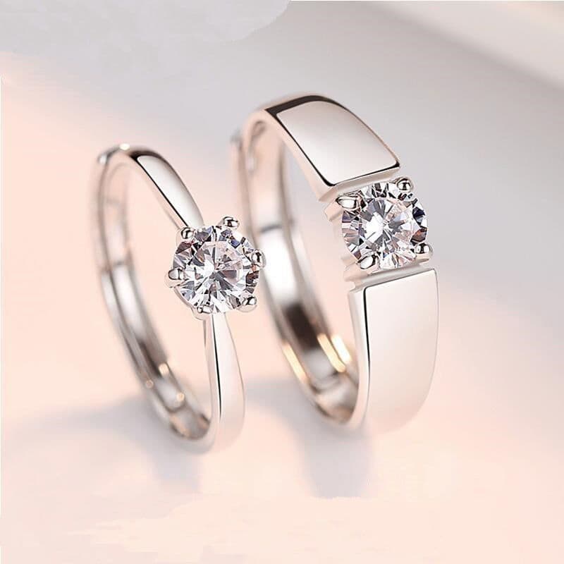 Fashionable elegant ring for men and women, jewelry with zircon, Korean style, simple and elegant design, for beloved 1
