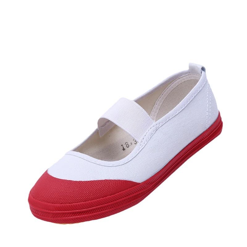 Children's breathable cloth gymnastics white shoes for early age 5