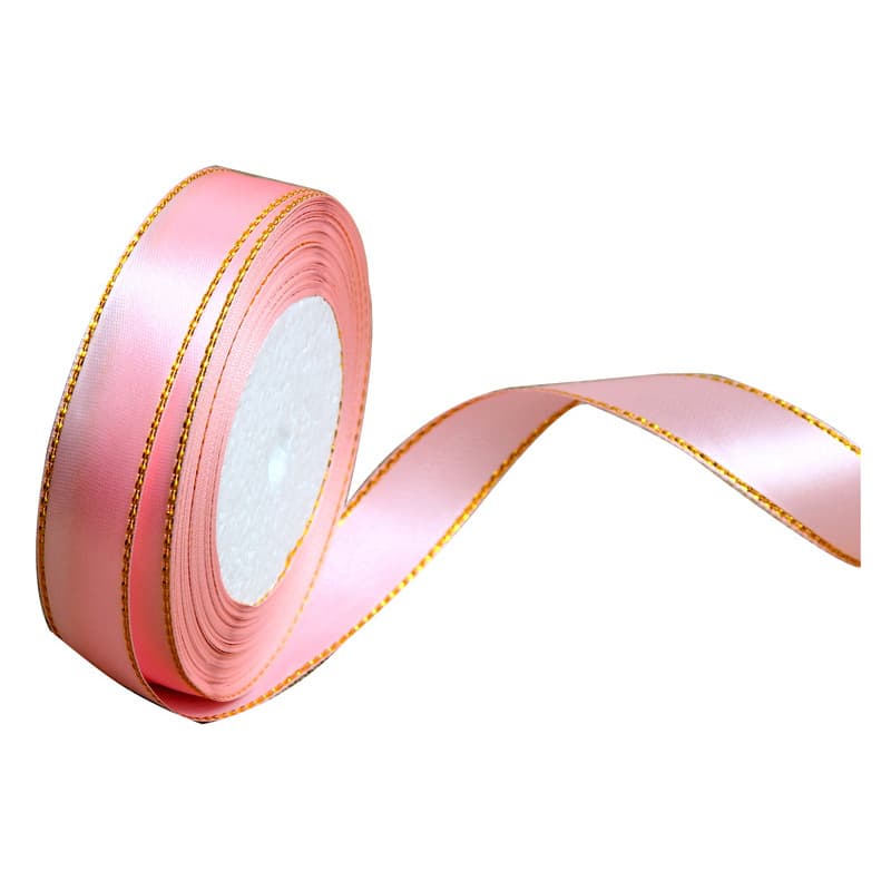 2cm double gold-edged satin ribbon ribbon ribbon flower holiday gift wedding candy box packaging baking decoration strap 5